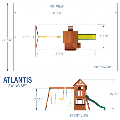 Backyard Discovery Atlantis Wooden Swing Set