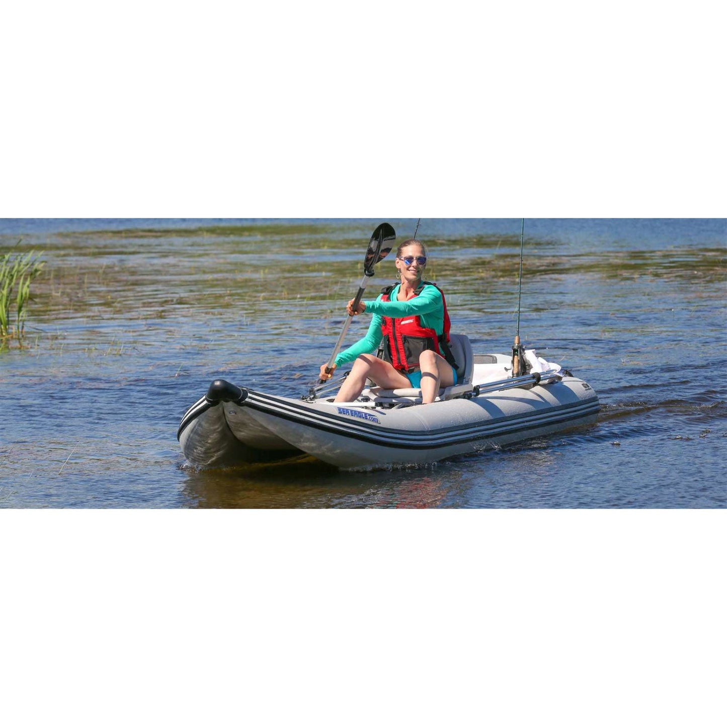 Sea Eagle PaddleSki 437ps Inflatable Kayak 2 Person Swivel Seat Package