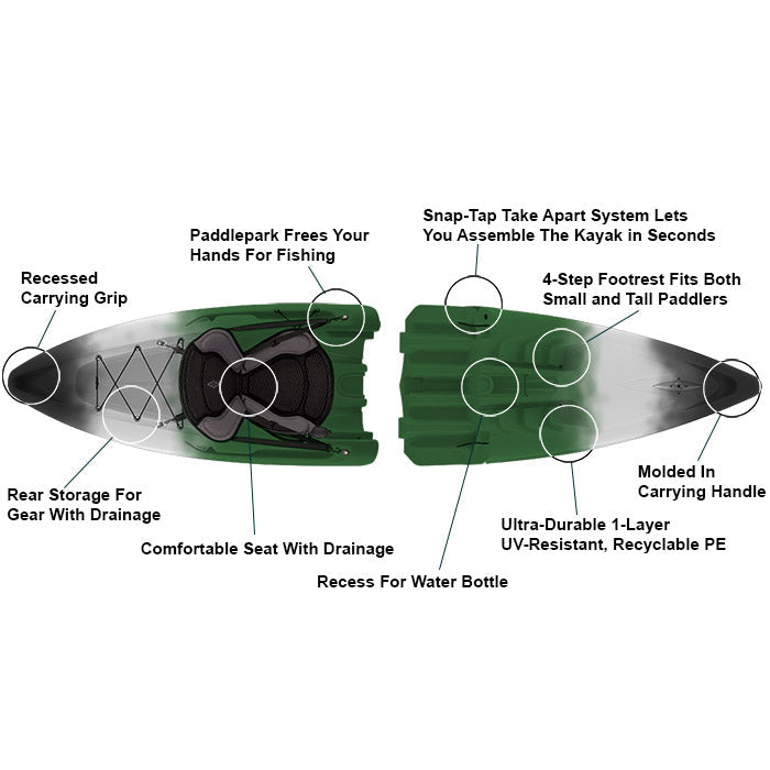 Point 65 N Tequila! GTX Solo Angler Modular Kayak (Closeout)