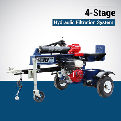 Iron and Oak Log Splitter 30 Ton Vertical/Horizontal Honda GX270 Engine Torsion Axle BHVH3018GXT New