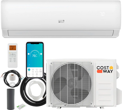 Costway EchoCool 11500 BTU 208/230V Mini Split Air Conditioner Heat Pump 284965173 New