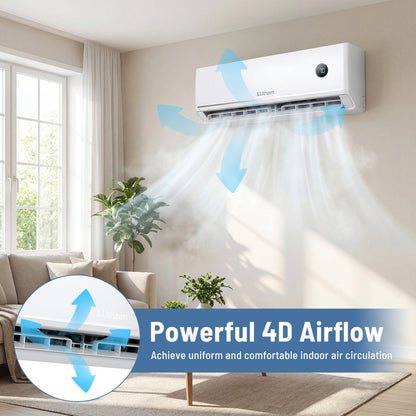 Costway 12000 BTU 18.1 SEER2 208/230V Mini Split Air Conditioner Alexa 57947285 New