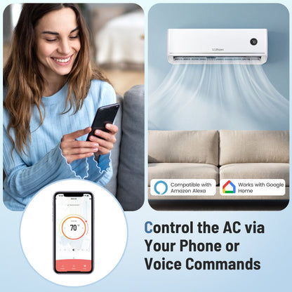 Costway 18000 BTU 18.1 SEER2 208/230V Mini Split Air Conditioner Alexa 86238469 New
