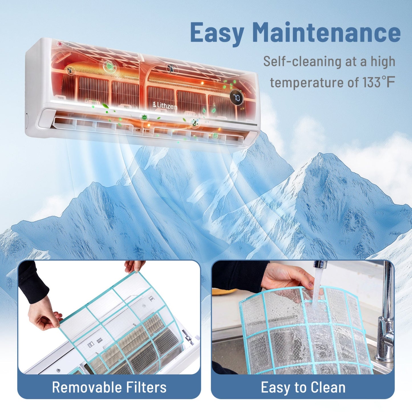 Costway 18000 BTU 18.1 SEER2 208/230V Mini Split Air Conditioner Alexa 86238469 New