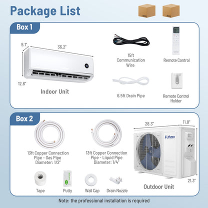 Costway 18000 BTU 18.1 SEER2 208/230V Mini Split Air Conditioner Alexa 86238469 New