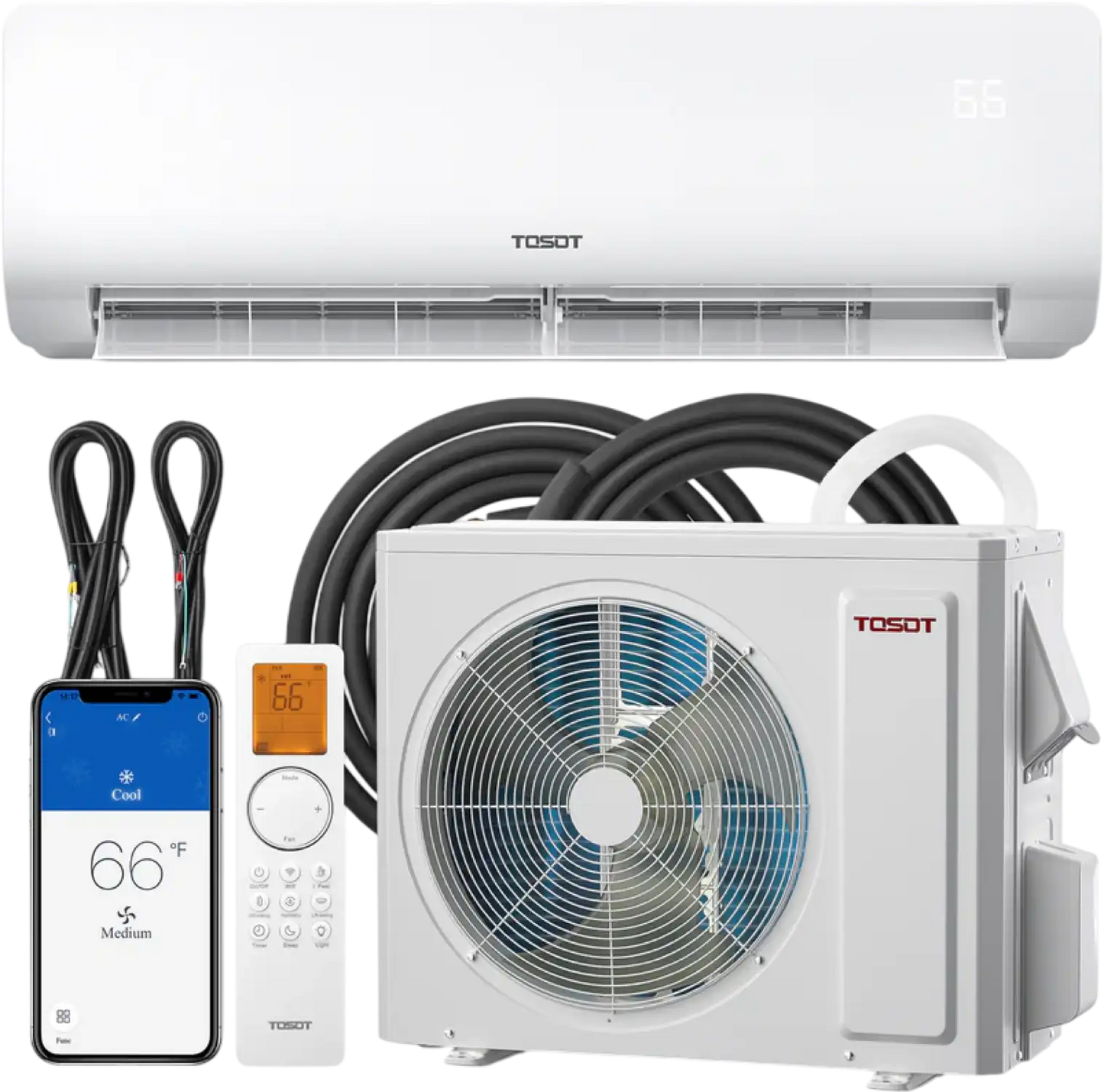 Tosot Mini-Split Air Conditioner with Heat Pump WiFi 24,000 BTU Cosmo Series 230V New