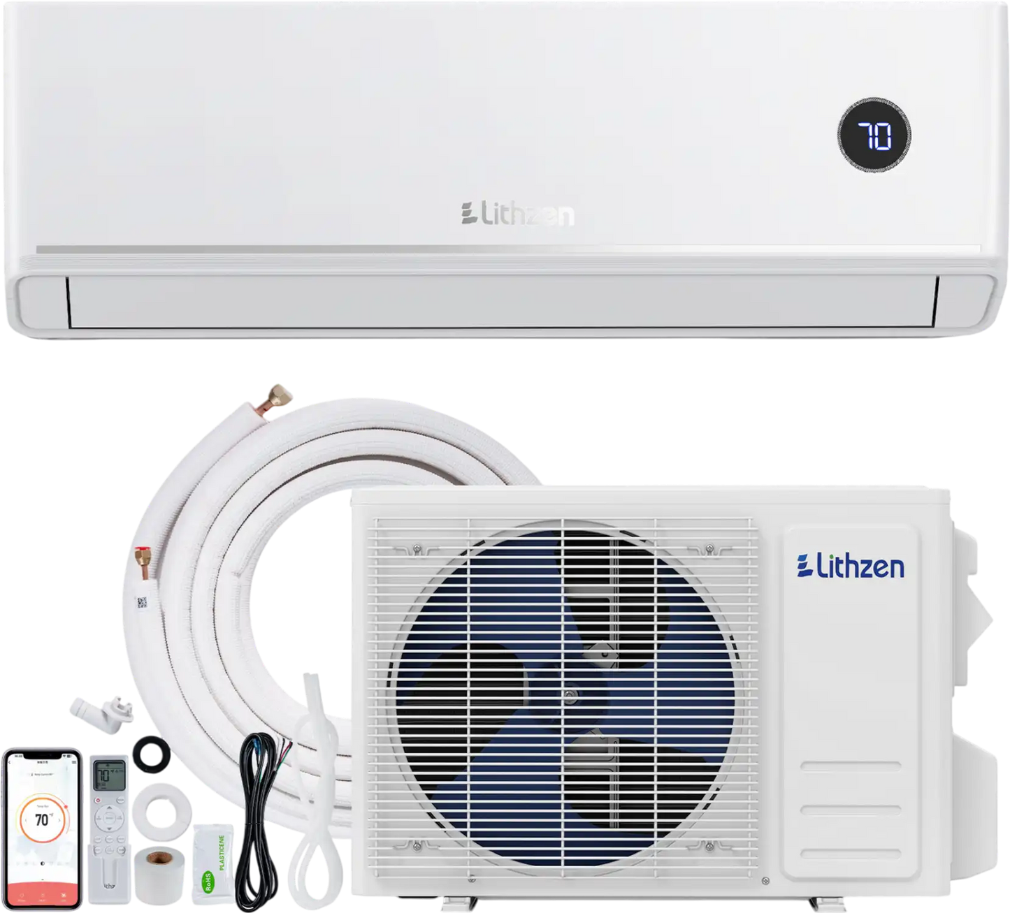 Costway 24000 BTU 18.1 SEER2 208/230V Mini Split Air Conditioner Alexa 30793763 New