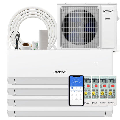 Costway UltrEco 36000 BTU 4 Zone 23 SEER2 Mini Split Air Conditioner Heat Pump WiFi 687195324 New
