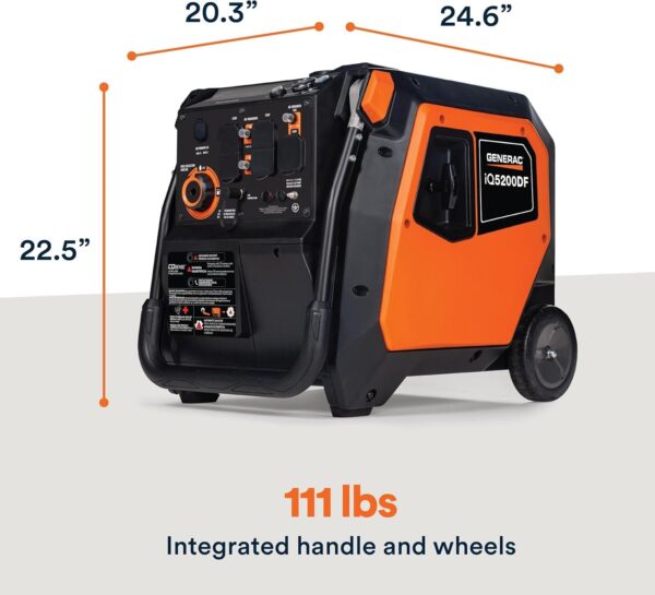Generac iQ5200 5200W Dual Fuel Portable Inverter Generator