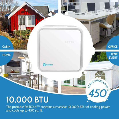 Rollibot Rollicool P800 10000 BTU Smart Alexa Enabled Lightweight Portable Mini Split Air Conditioner with Dehumidifier and Fan New