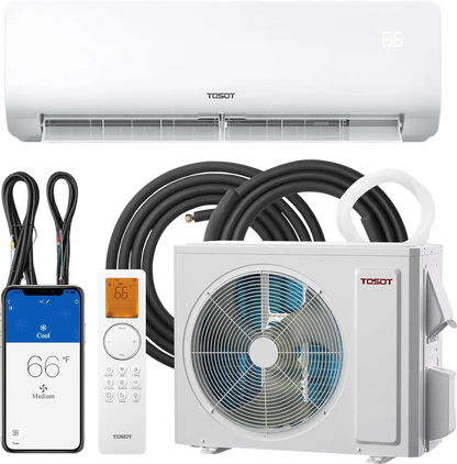Tosot Mini-Split Air Conditioner with Heat Pump WiFi 9,000 BTU 450 Sq. Ft Cosmo Series New