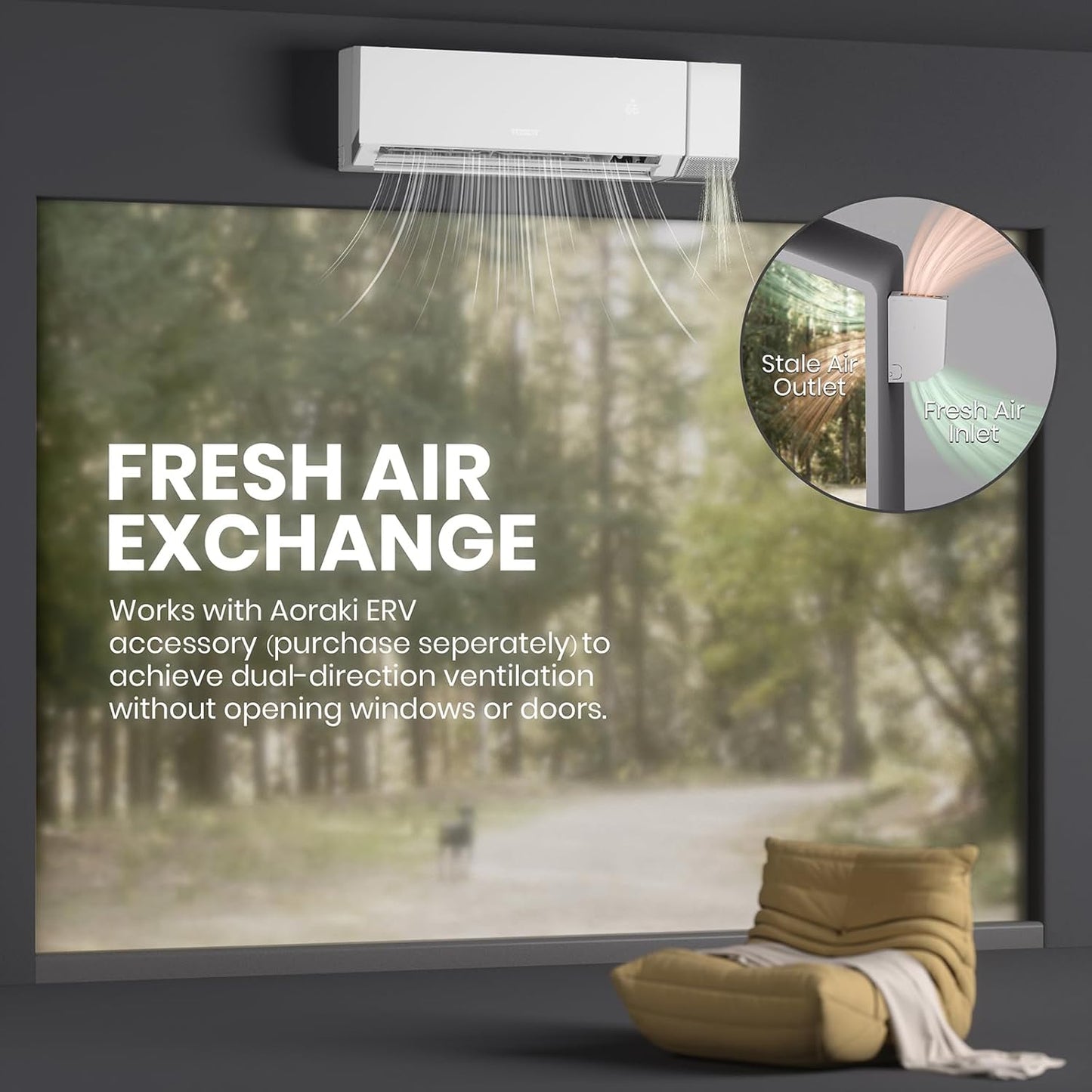Tosot Aoraki Mini-Split Air Conditioner Heat Pump WiFi 18,000 BTU 24.5 SEER2 ERV Compatible New