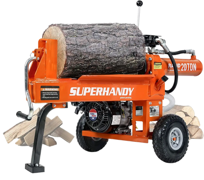Super Handy GCAO023 Log Splitter 20-Ton Horizontal Portable Gas 7HP Engine New Canada Only