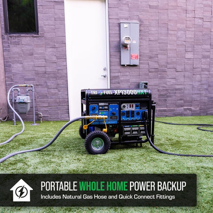 DuroMax 13,000 Watt Tri Fuel Portable HXT Generator XP13000HXT