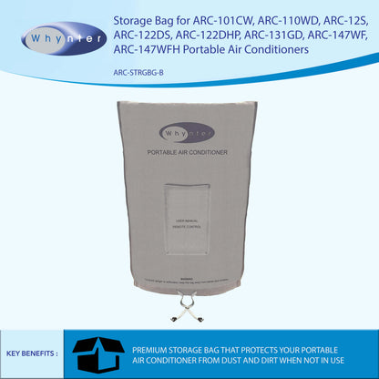 Whynter ARC-122DHP 12,000 BTU Elite Dual Hose Portable Air Conditioner Heater and Dehumidifier  Silver New