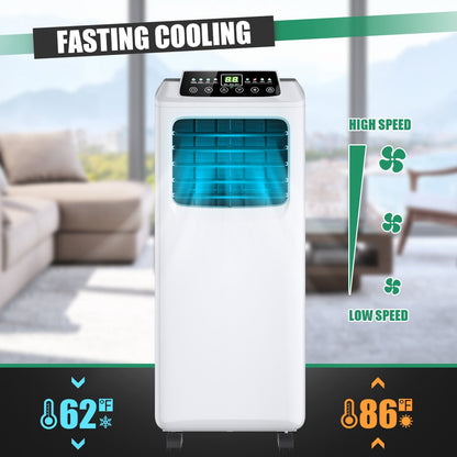 Costway Portable Air Conditioner 3-in-1 Dehumidifier Fan 9000 BTU 250 sq. ft. With Remote Control 06174932 New