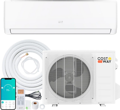 Costway EcoGuard 12000 BTU 20 SEER2 208-230V Mini Split Air Conditioner Heater 97644877 New