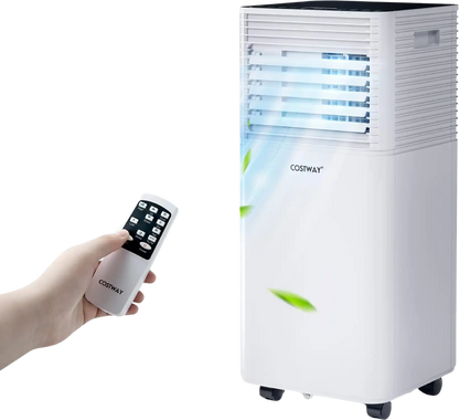 Costway Portable Air Conditioner 3-in-1 Dehumidifier Fan 10000 BTU 350 sq. ft. With Remote Control 76204893 New
