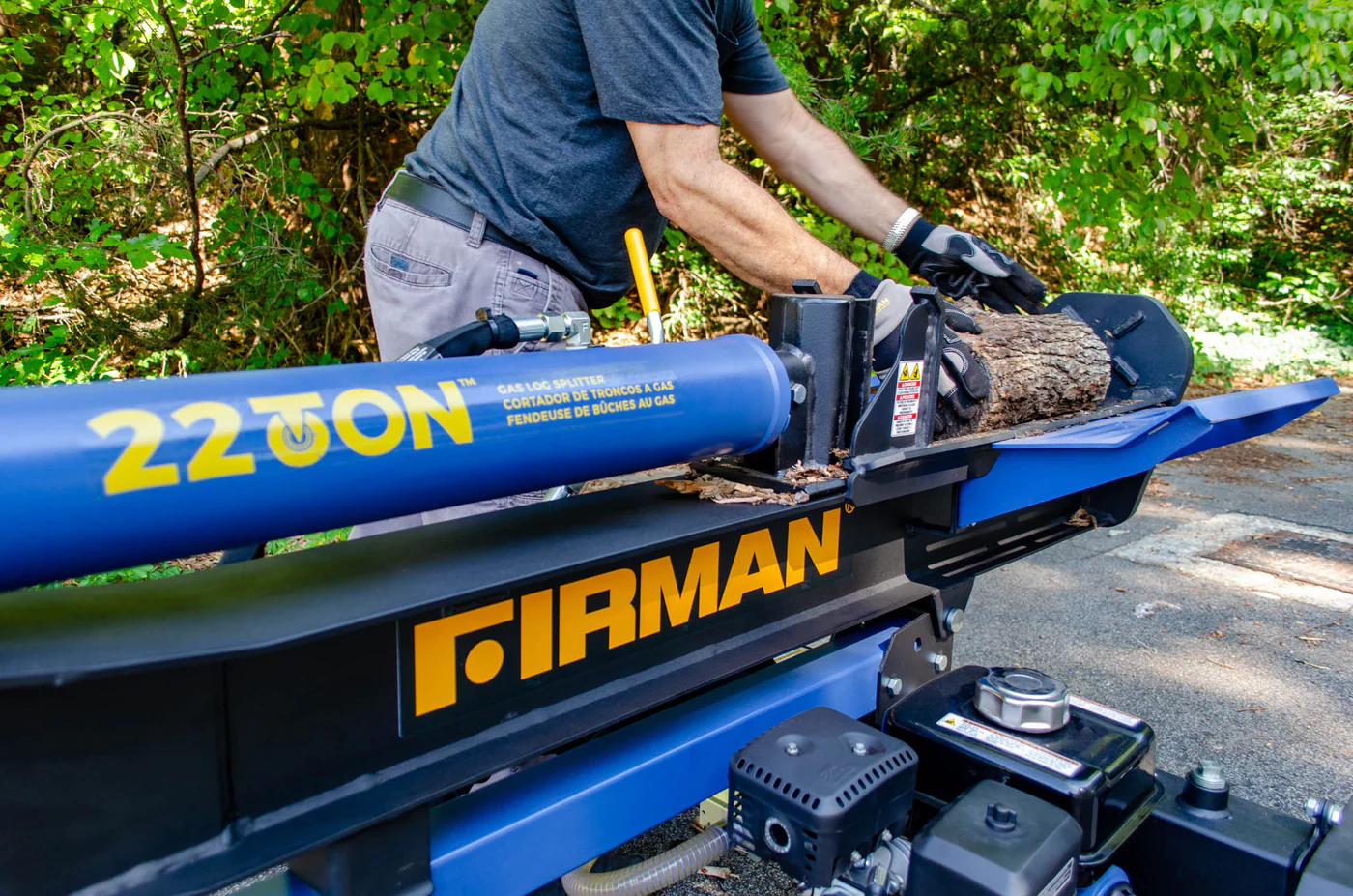 Firman GS2201 Gas Portable Log Splitter 22-Ton Vertical/Horizontal 196cc 6.5HP with Auto Return New