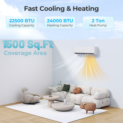 Costway 24000 BTU 25 SEER2 208-230V Mini Split AC w/ Bracket 14511340 New