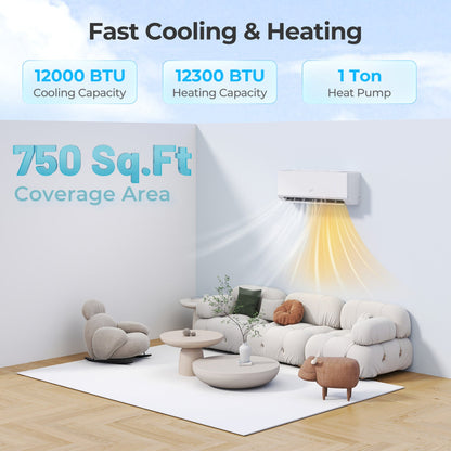 Costway SEERXtreme 12,000 BTU 24 SEER2 208-230V Mini Split AC w/ Bracket 36361931 New
