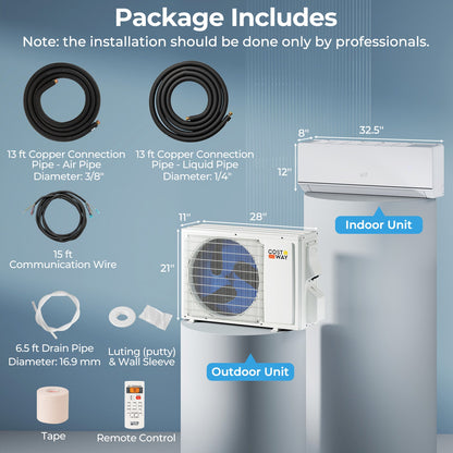 Costway 12000 BTU 24 SEER2 115V Mini Split Heat Pump AC ENERGY STAR 743895621 New