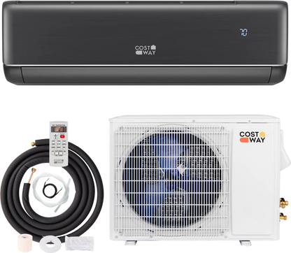 Costway 18,000 BTU 21 SEER2 Mini Split Air Conditioner & Heater 208-230V Gray 84312657 New