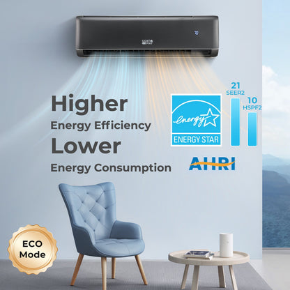 Costway Mini Split AC and Heater 24000 BTU 21 SEER2 Wi-Fi Enabled Energy Star Certified 32796185 New
