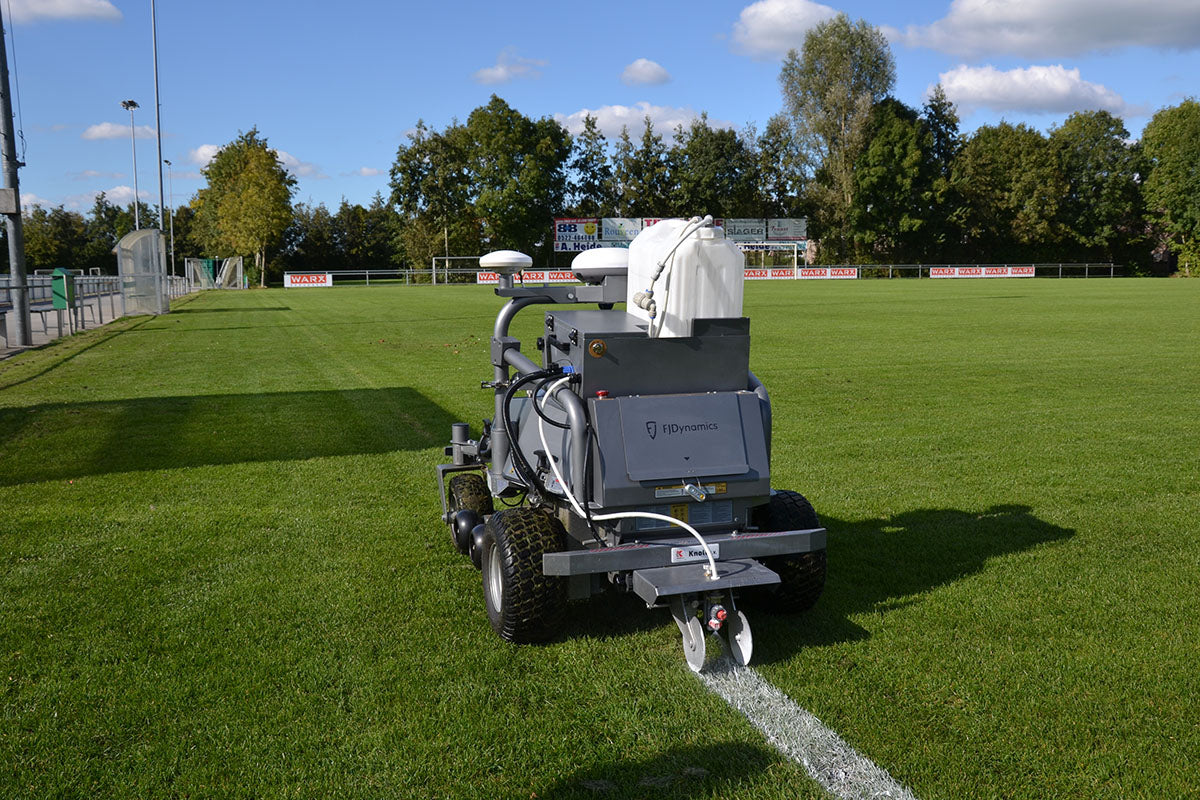 Robotic Line Marking with the FJDRM21 Mower, Line Marker & GNSS Base