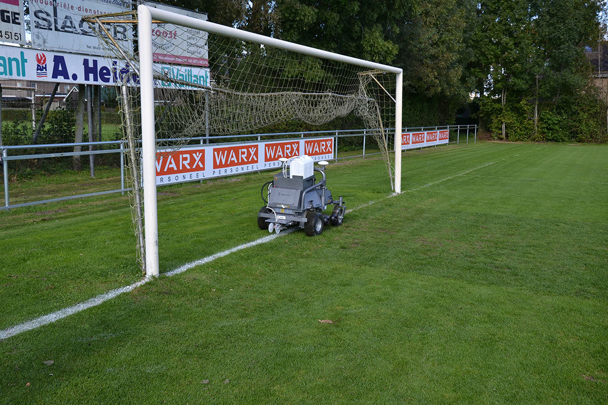 Robotic Line Marking with the FJDRM21 Mower, Line Marker & GNSS Base