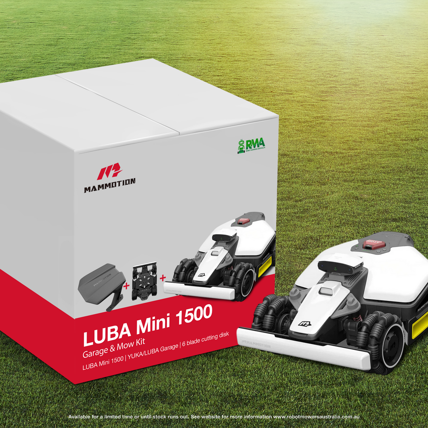 Mammotion LUBA AWD Mini 1500 Garage & Mow Kit
