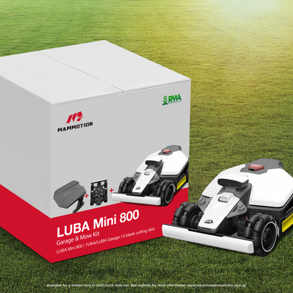 Mammotion LUBA AWD Mini 800 Garage & Mow Kit
