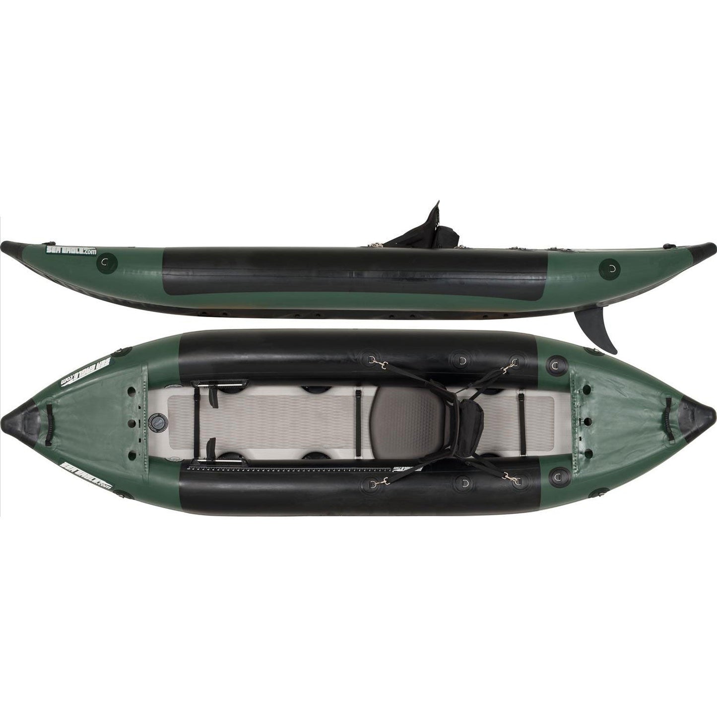 Sea Eagle Explorer 350FX Inflatable Kayak Swivel Seat Fishing Rig Package