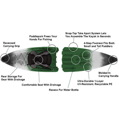 Point 65 N Tequila! GTX Solo Angler Modular Kayak (Closeout)