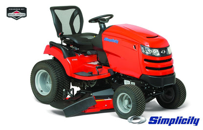 Simplicity Broadmoor SYT410 Side-Discharge V-Twin Garden Tractor with Hydrostatic Drive & Lawn-Striping Rollers