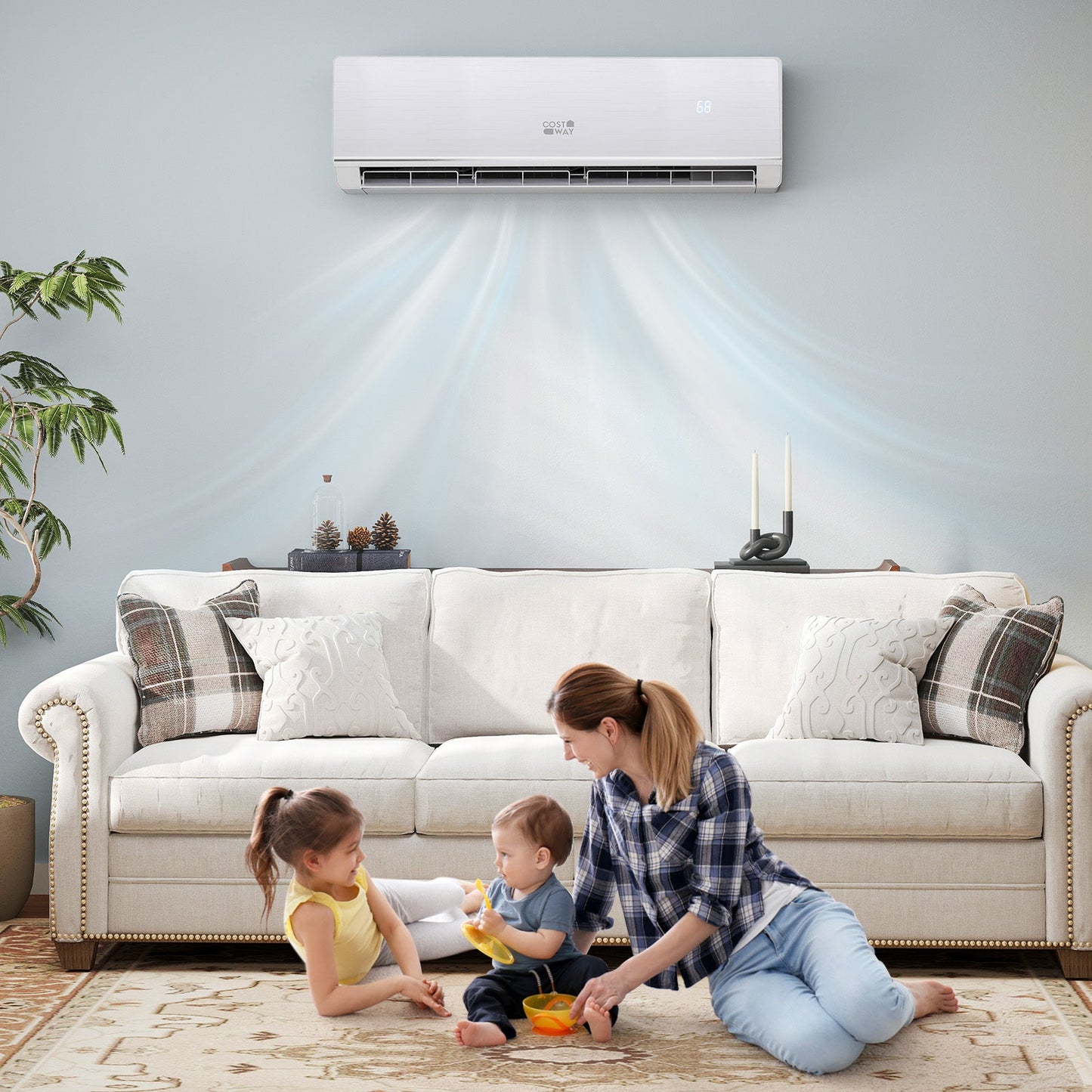 Costway 24000 BTU 25 SEER2 WiFi Mini Split Heat Pump 208-230V 50406199 New