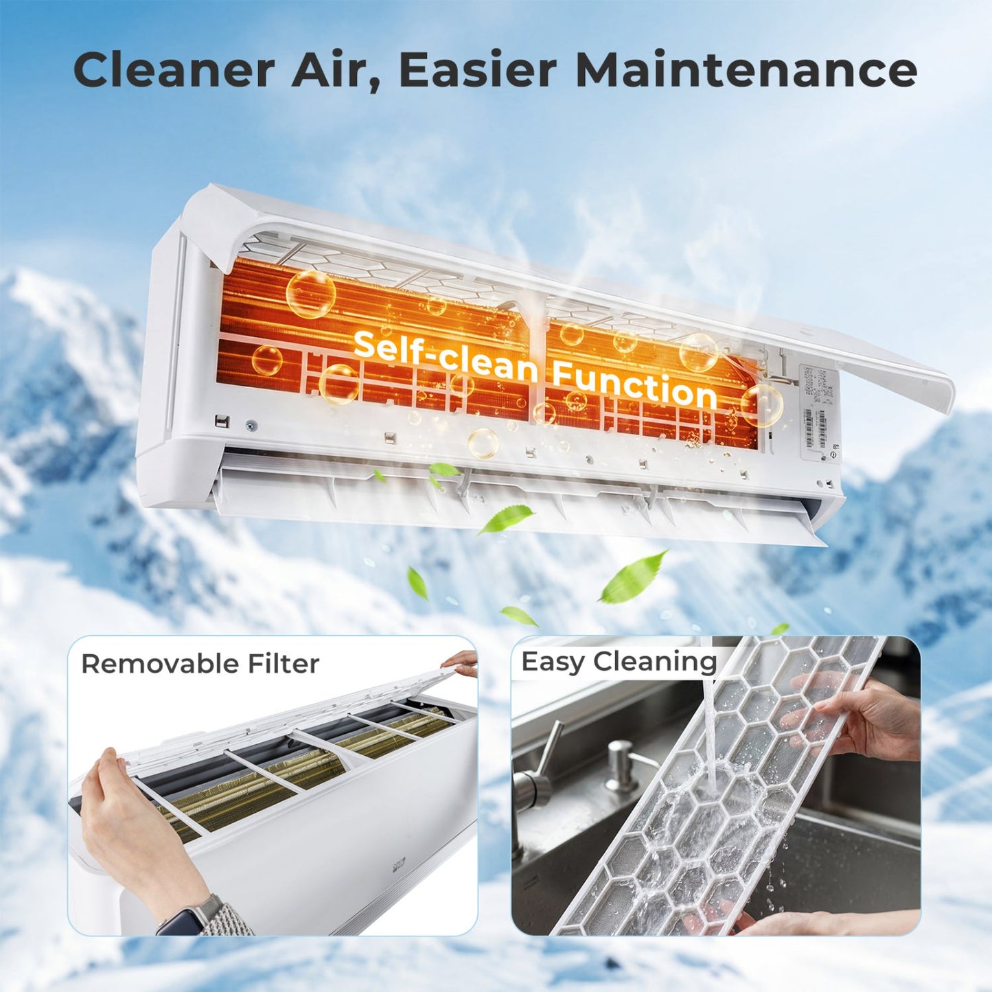 Costway X-Pro 27000 BTU 3 Zone 24 SEER2 Mini Split AC Heat Pump 23834451 New