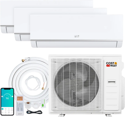 Costway Blast Pro 38000 BTU 3 Zone 20 SEER2 Mini Split AC Heat Pump 29318500 New