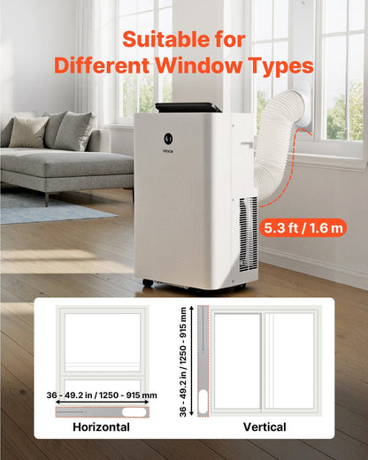 Vevor Portable Air Conditioner 14,000 BTU with LED Touch Panel Remote Control New